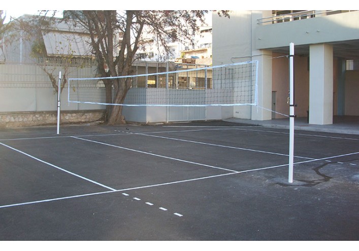 240034 ΣΕΤ ΣΤΥΛΟΒΑΤΕΣ VOLLEY ΜΕΤΑΛΛΙΚΟΙ ø76, πάχους 3mm MEGAFITNESS