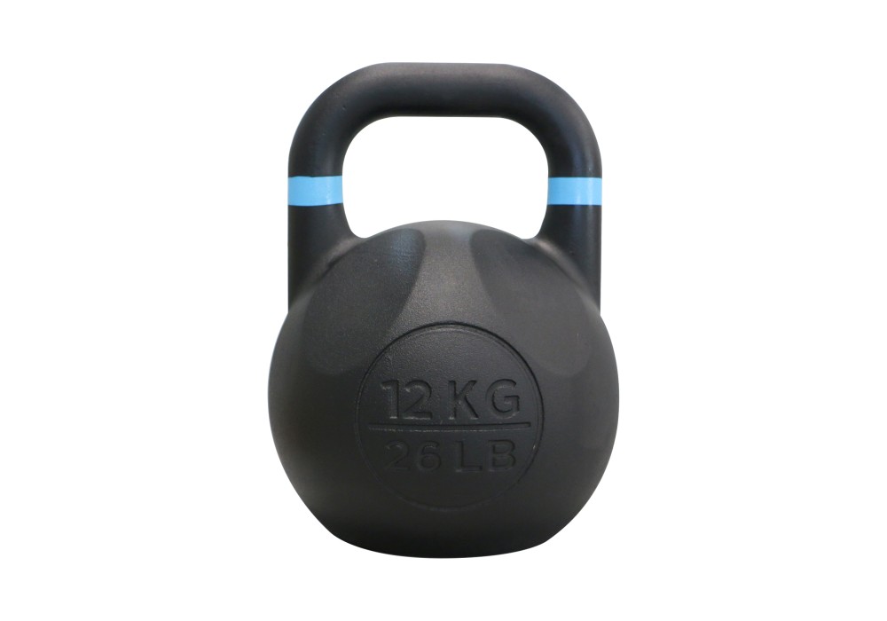 Αγωνιστικό kettlebell 12 κιλών Megafitness από μαντέμι με ηλεκτροστατική βαφή και αντιολισθητική επιφάνεια