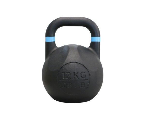Αγωνιστικό kettlebell 12 κιλών Megafitness από μαντέμι με ηλεκτροστατική βαφή και αντιολισθητική επιφάνεια