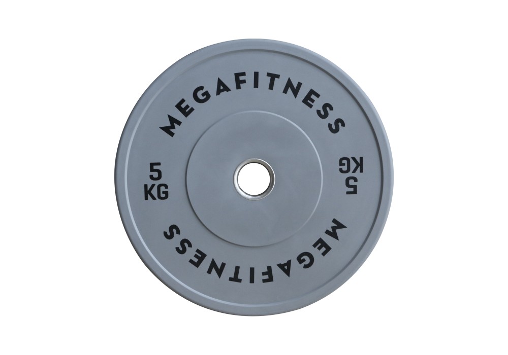 Bumper Plate Ολυμπιακού Τύπου Γκρι 5kg|Megafitness