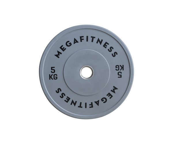 Bumper Plate Ολυμπιακού Τύπου Γκρι 5kg|Megafitness
