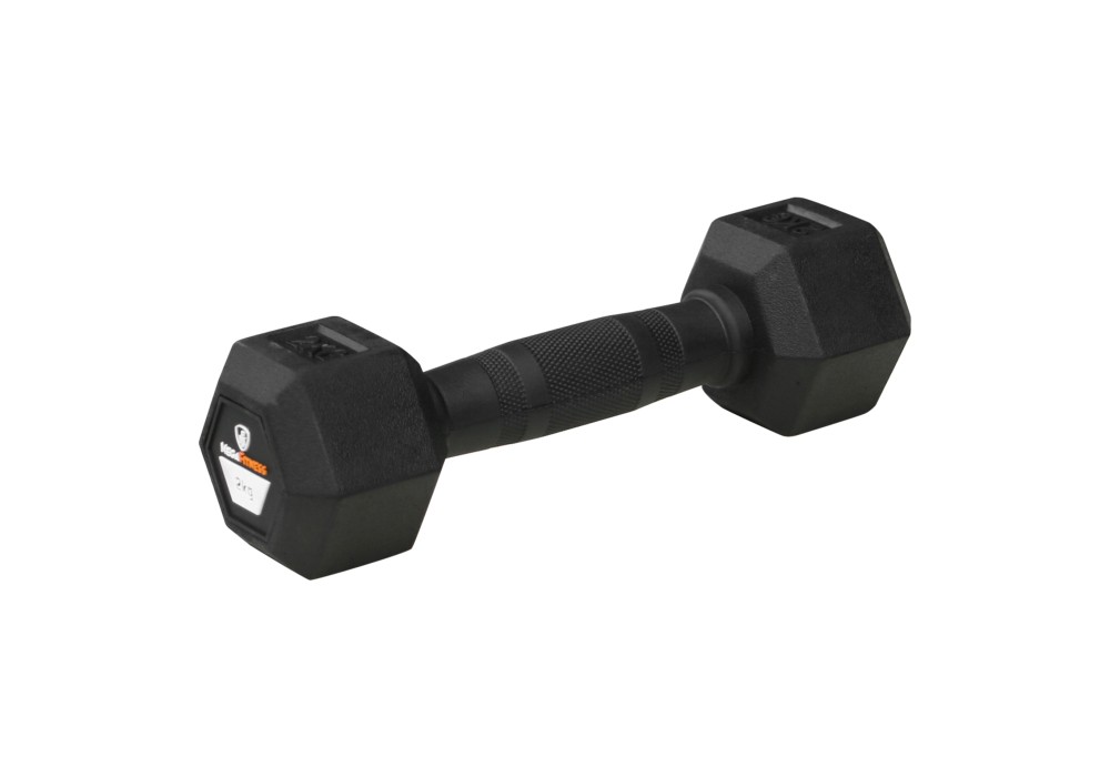 Hex Rubber Dumbbell 2kg |Megafitness