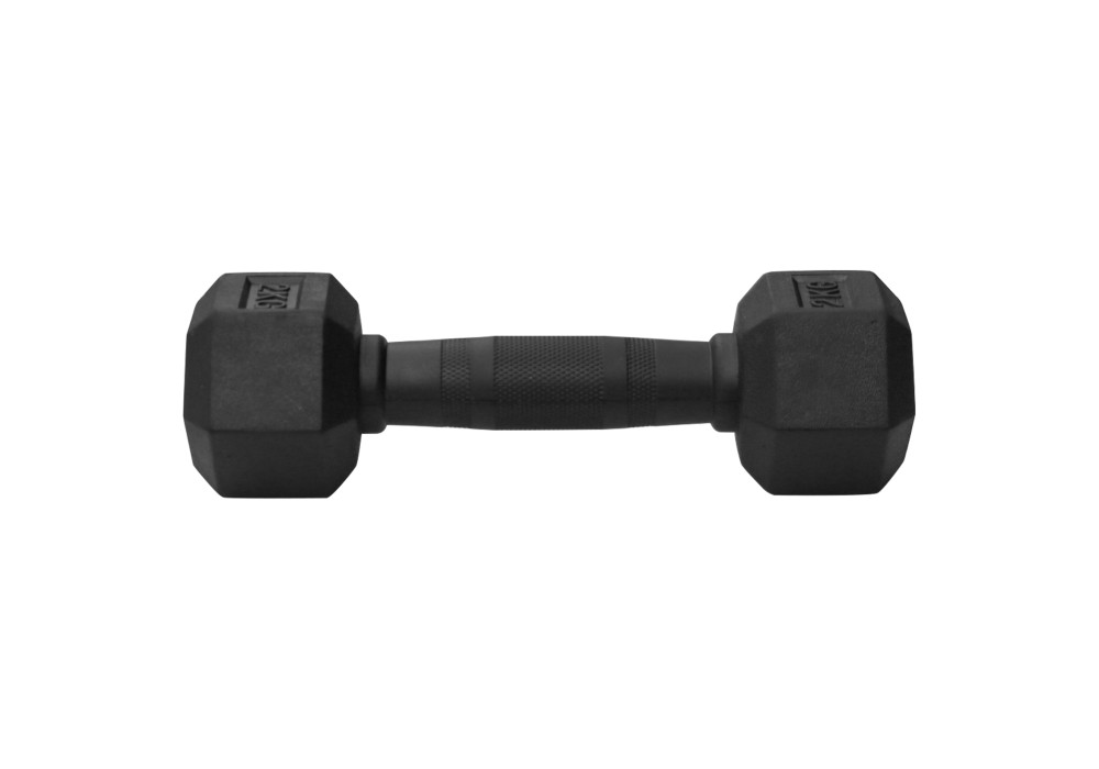 Hex Rubber Dumbbell 2kg |Megafitness