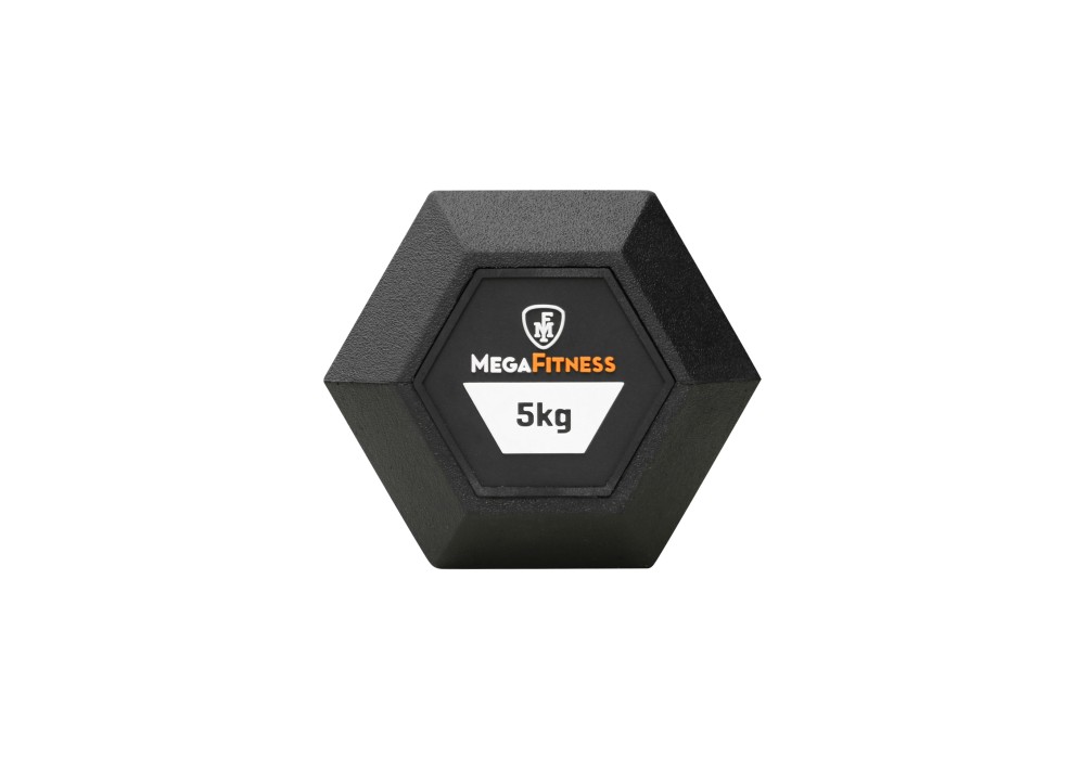Αλτήρας Εξάγωνος Rubber 5kg |Megafitness