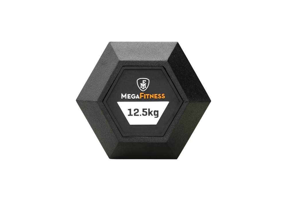 Αλτήρας Εξάγωνος Rubber 12.5kg |Megafitness