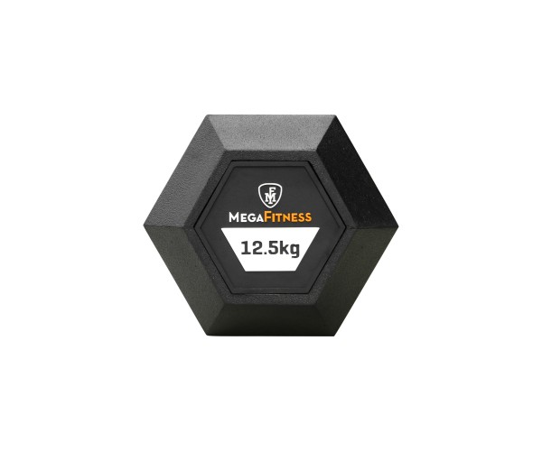 Αλτήρας Εξάγωνος Rubber 12.5kg |Megafitness