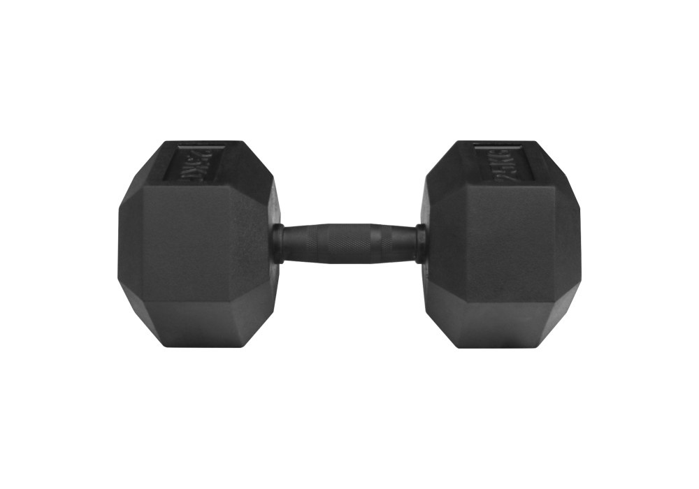 Αλτήρας Εξάγωνος Rubber 25kg |Megafitness