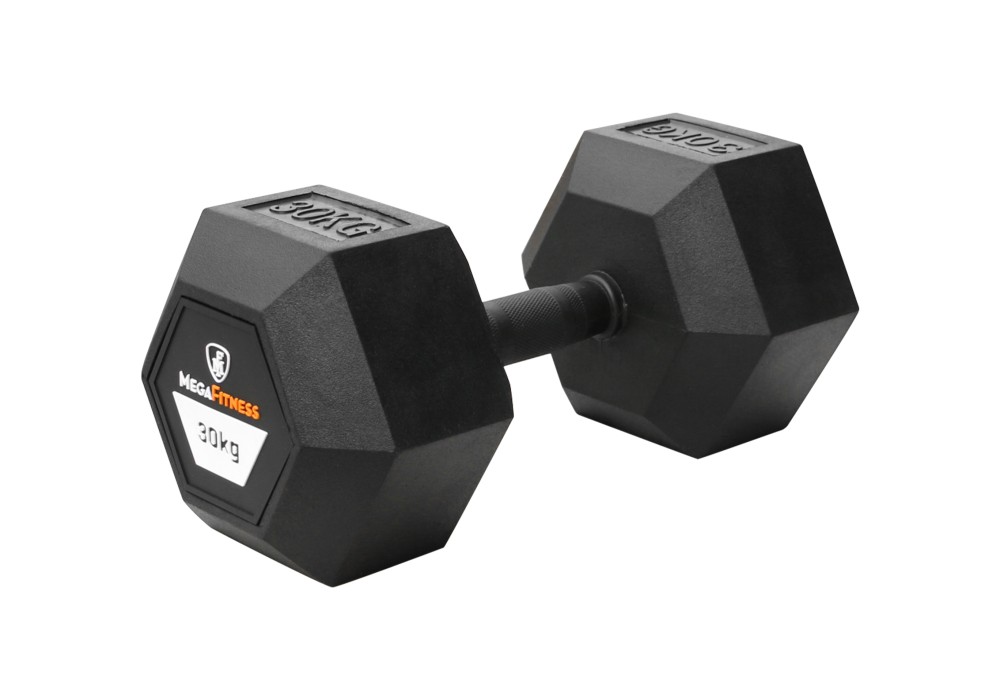Αλτήρας Εξάγωνος Rubber 30kg |Megafitness