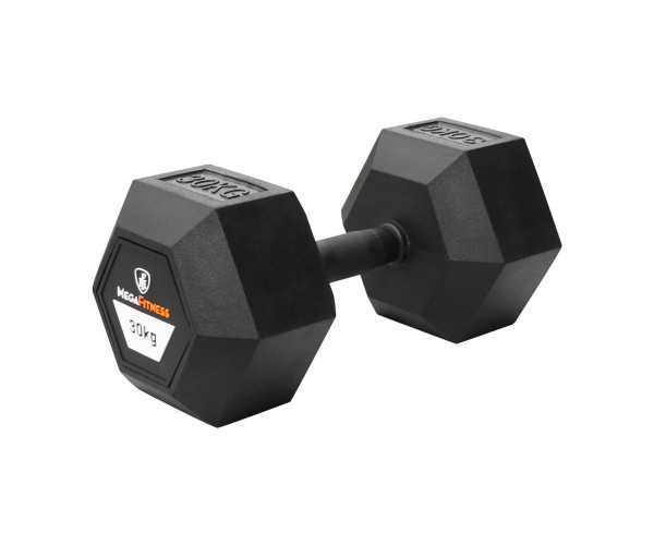 Αλτήρας Εξάγωνος Rubber 30kg |Megafitness