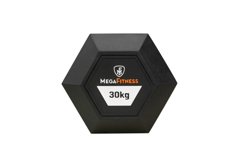 Αλτήρας Εξάγωνος Rubber 30kg |Megafitness