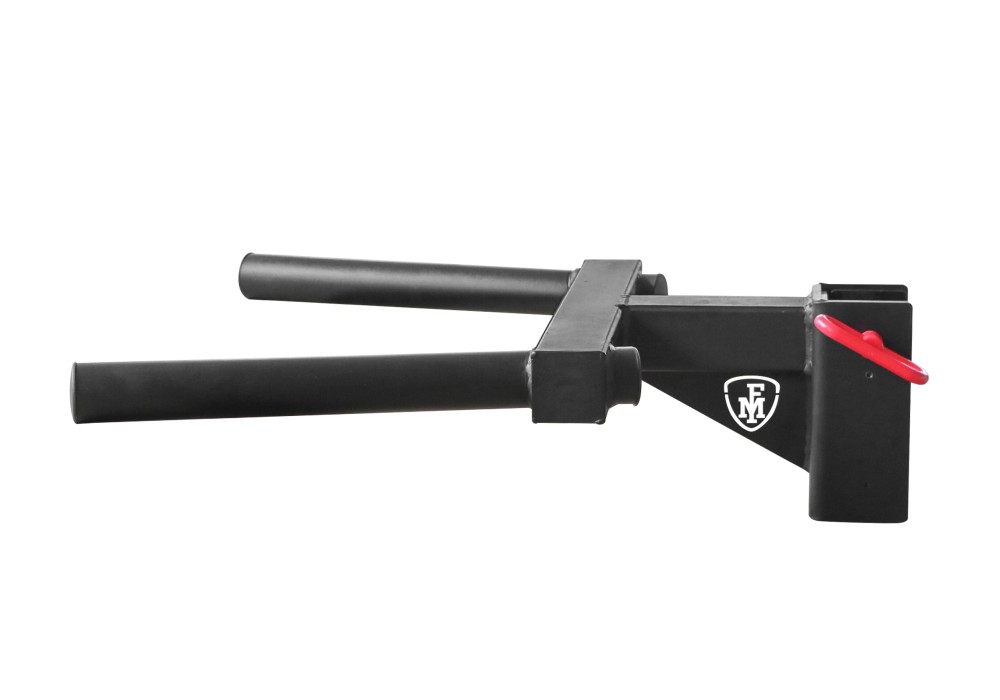 Megafitness dip bar attachment for power rack and half rack with anti-slip handles