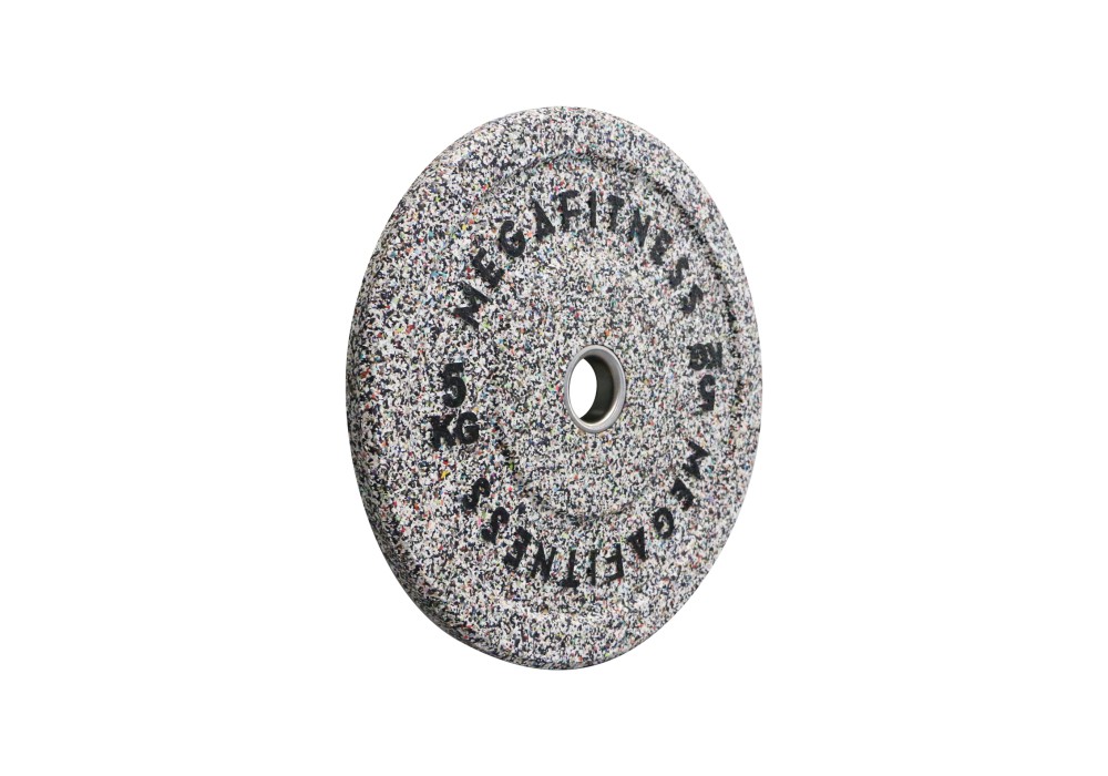 Hi Temp Bumper Plate Λευκό-Γκρί 5kg|Megafitness