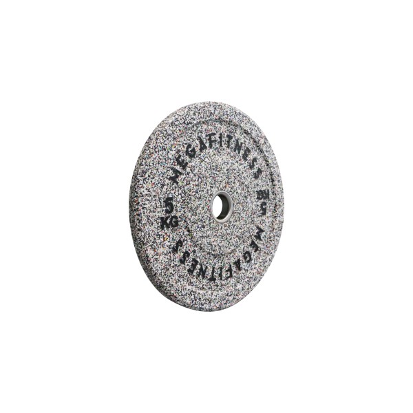Hi Temp Bumper Plate Λευκό-Γκρί 5kg|Megafitness