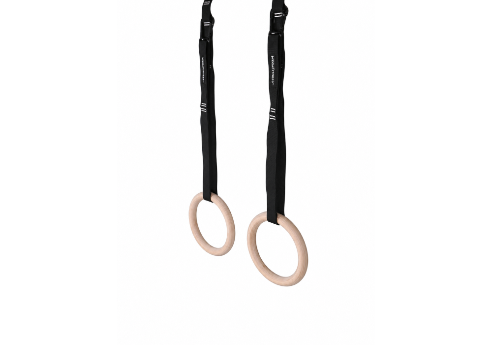 Megafitness wooden gymnastic rings