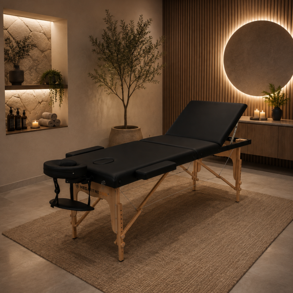 Physiotherapy - Massage Bed Classic 3 Black | Megafitness