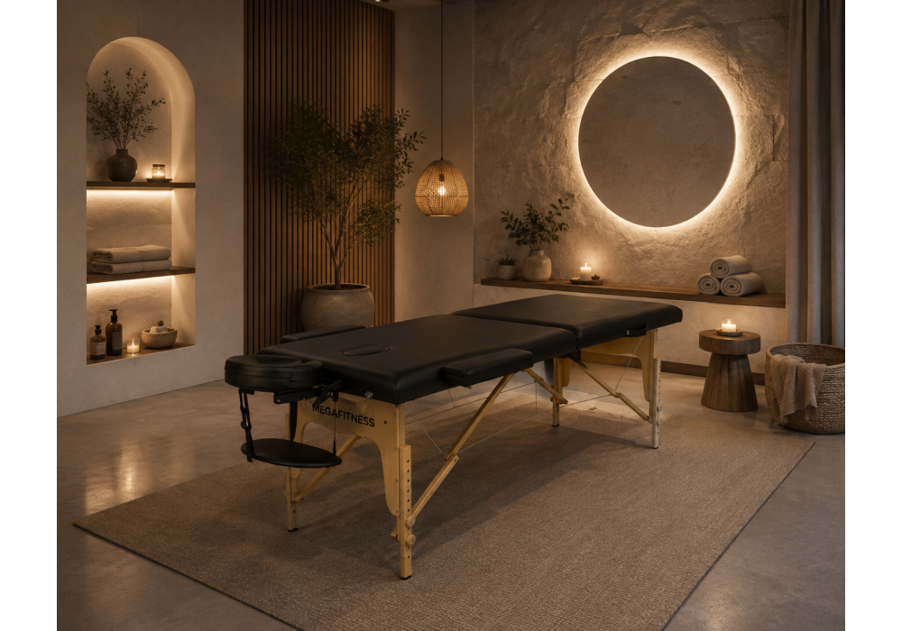 Physiotherapy - Massage Bed Classic 2 Black |Megafitness