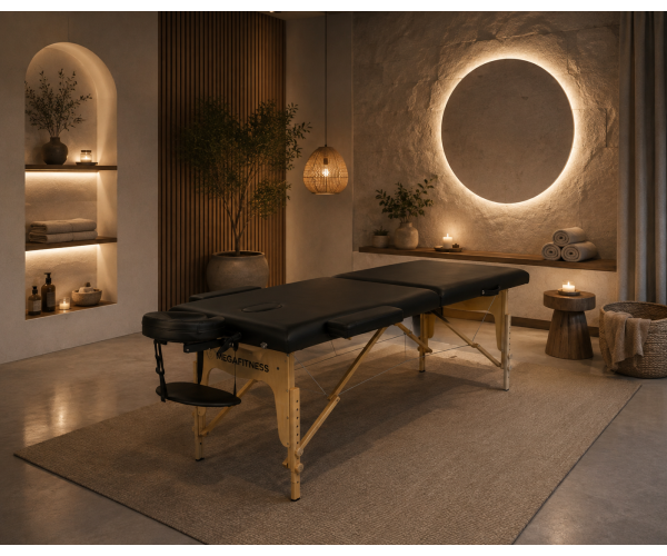 Physiotherapy - Massage Bed Classic 2 Black |Megafitness