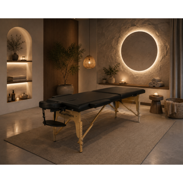 Physiotherapy - Massage Bed Classic 2 Black |Megafitness