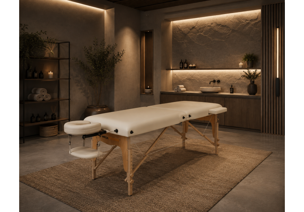 Physiotherapy - Massage Bed Classic 2 Cream|Megafitness