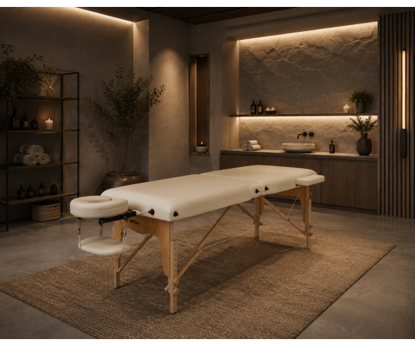 Physiotherapy - Massage Bed Classic 2 Cream|Megafitness