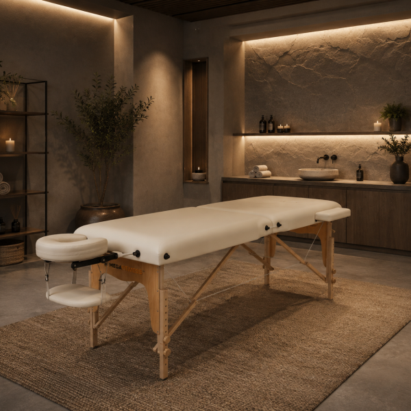 Physiotherapy - Massage Bed Classic 2 Cream|Megafitness