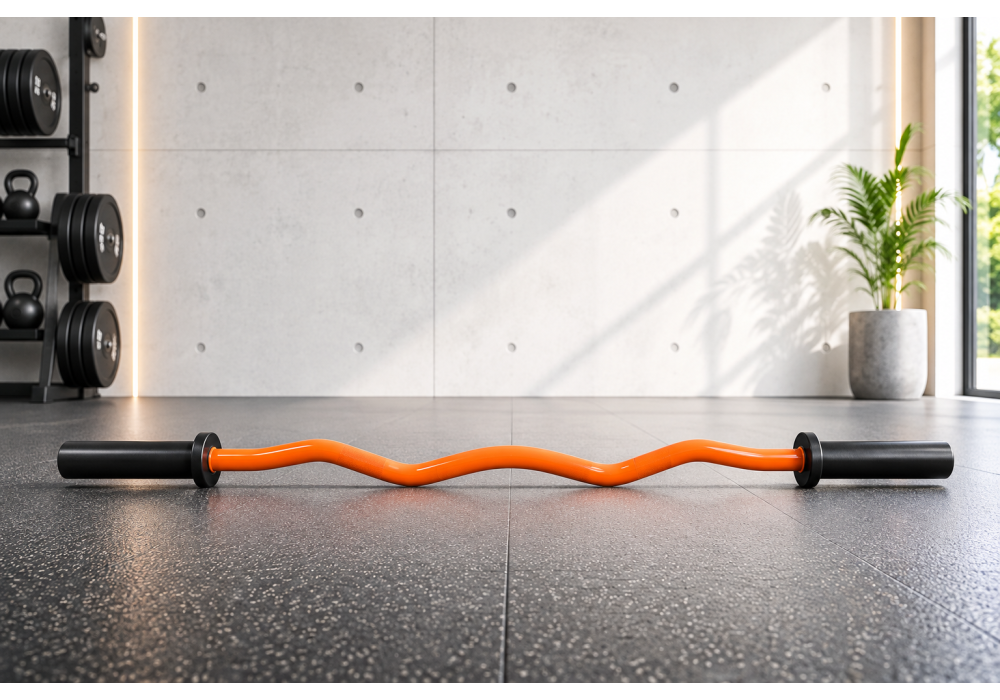 Olympic EZ Curl Bar 10 kg Orange| Megafitness