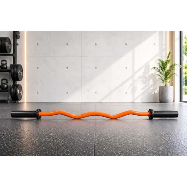 Olympic EZ Curl Bar 10 kg Orange| Megafitness