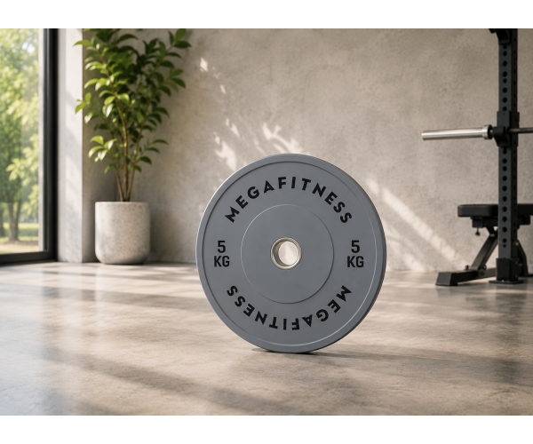 Bumper Plate Olympic Type Grey 5kg|Megafitness