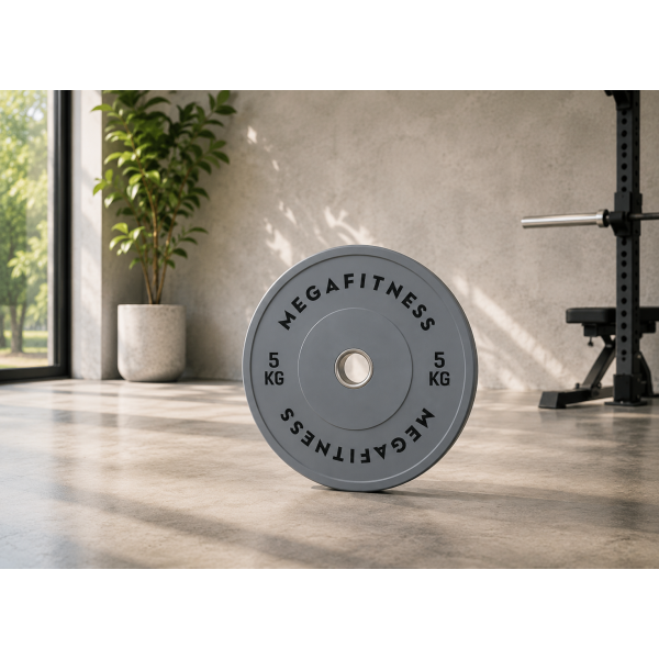 Bumper Plate Olympic Type Grey 5kg|Megafitness