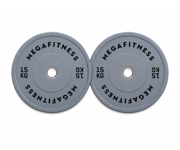 Bumper Plate Olympic Type Grey 15kg|Megafitness