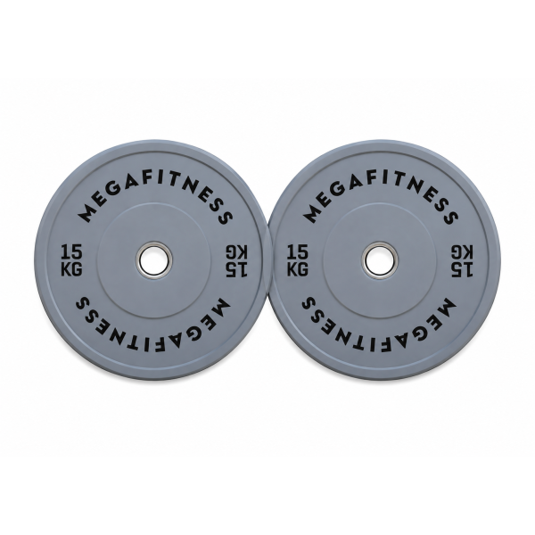 Bumper Plate Olympic Type Grey 15kg|Megafitness