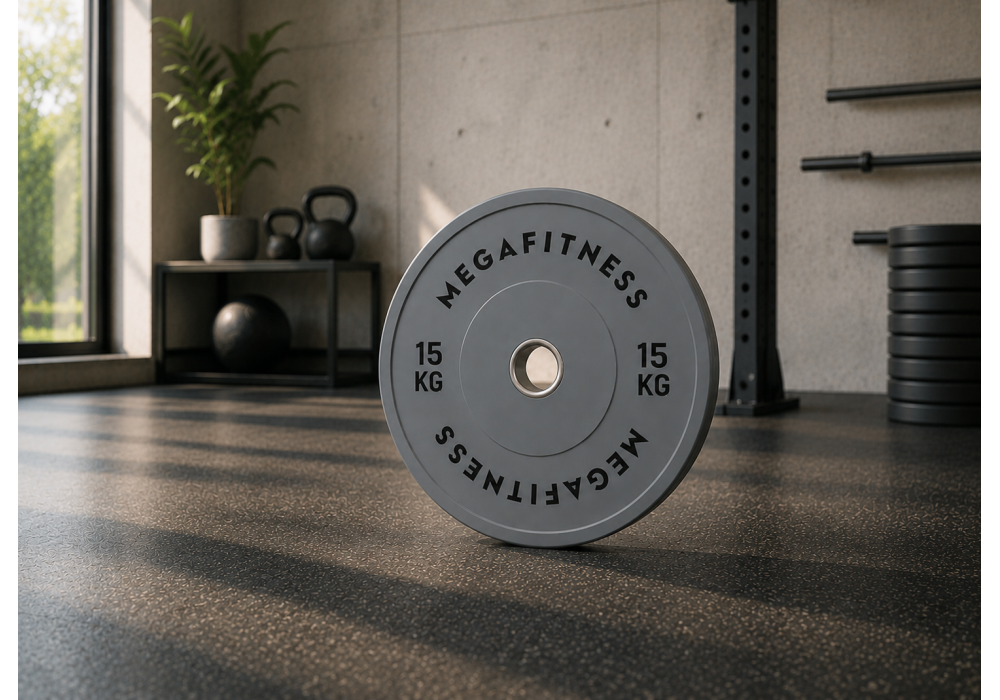 Bumper Plate Olympic Type Grey 15kg|Megafitness