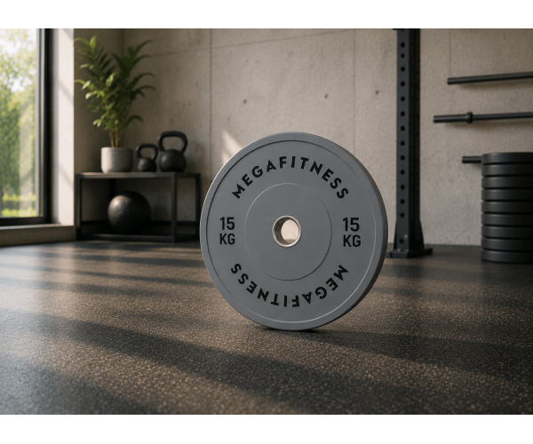 Bumper Plate Olympic Type Grey 15kg|Megafitness