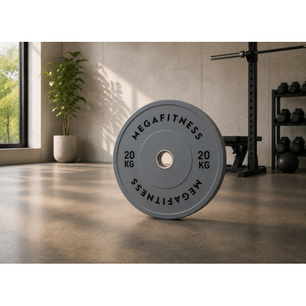 Bumper Plate Olympic Type Grey 20kg|Megafitness