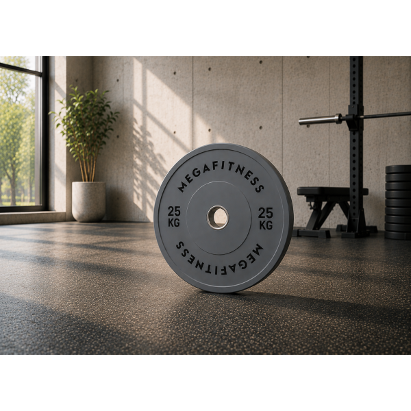 Bumper Plate Olympic Type Grey 25kg|Megafitness