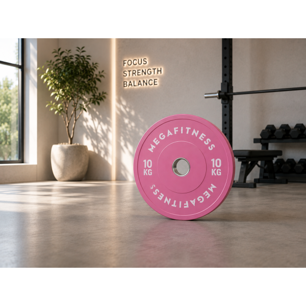 Bumper Plate Olympic Type Pink 10kg|Megafitness