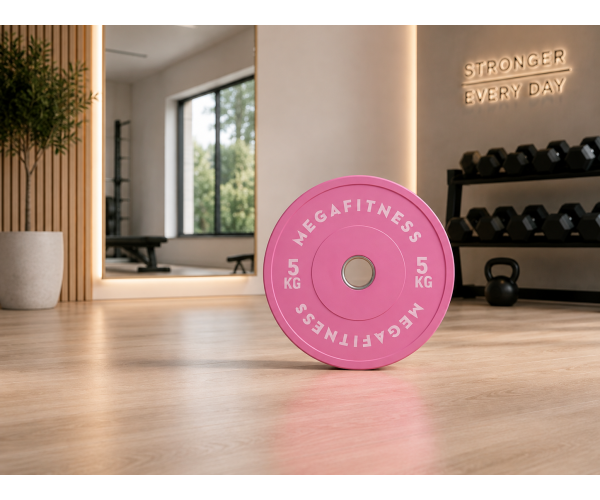 Bumber Plate Olympic Type Pink 5kg|Megafitness