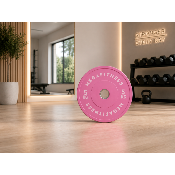 Bumber Plate Olympic Type Pink 5kg|Megafitness
