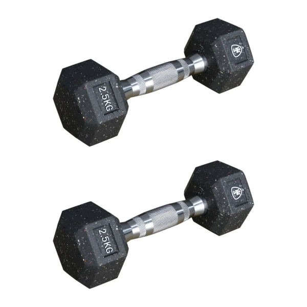Hex Elite Dumbbell Black 2.5kg | Megafitness