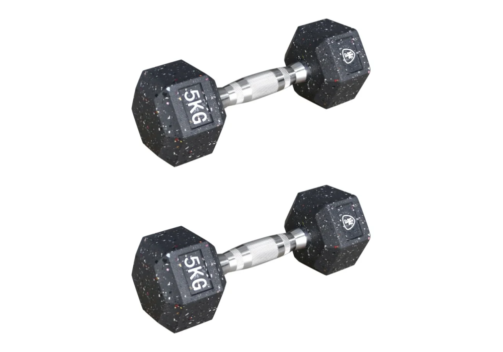 Hex Elite Dumbbell Black 5kg | Megafitness