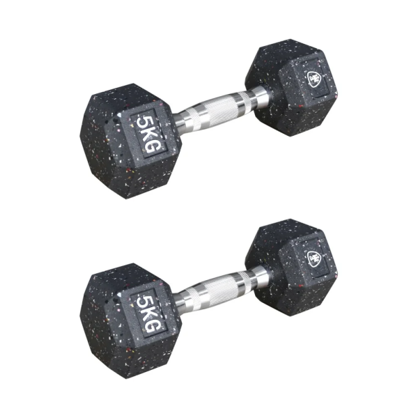 Hex Elite Dumbbell Black 5kg | Megafitness