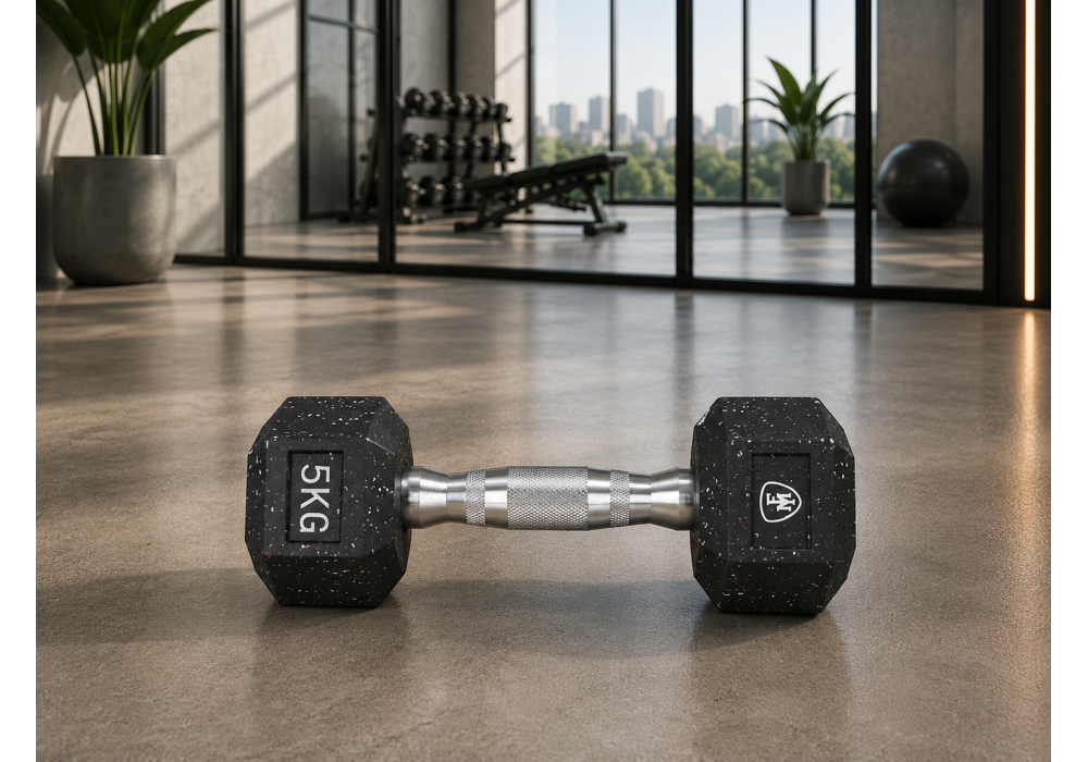Hex Elite Dumbbell Black 5kg | Megafitness