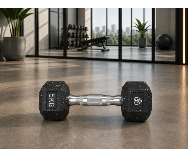Hex Elite Dumbbell Black 5kg | Megafitness