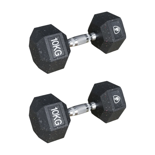 Hex Elite Dumbbell Black 10kg | Megafitness