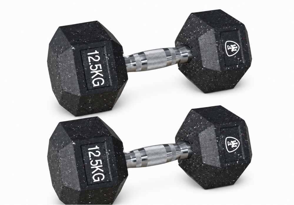 Hex Elite Dumbbell Black 12.5kg | Megafitness