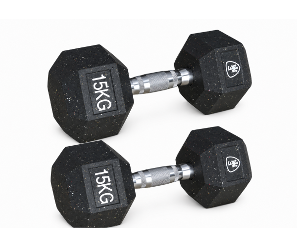 Hex Elite Dumbbell Black 15kg | Megafitness
