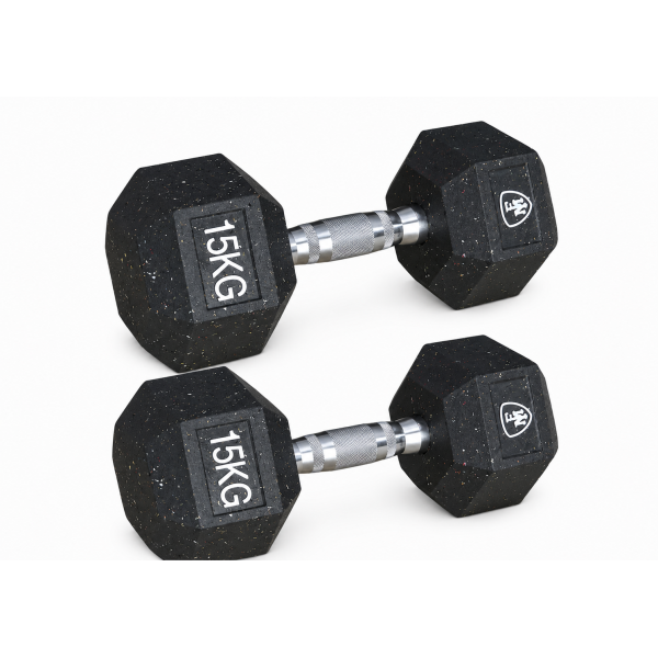 Hex Elite Dumbbell Black 15kg | Megafitness
