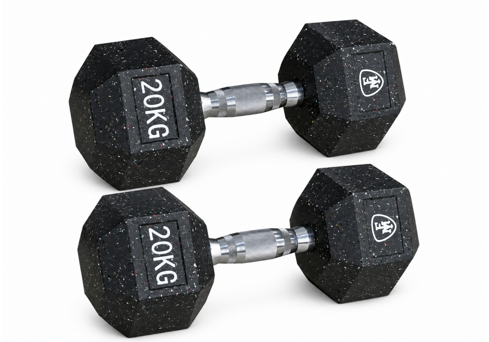 Hex Elite Dumbbell Black 20kg | Megafitness