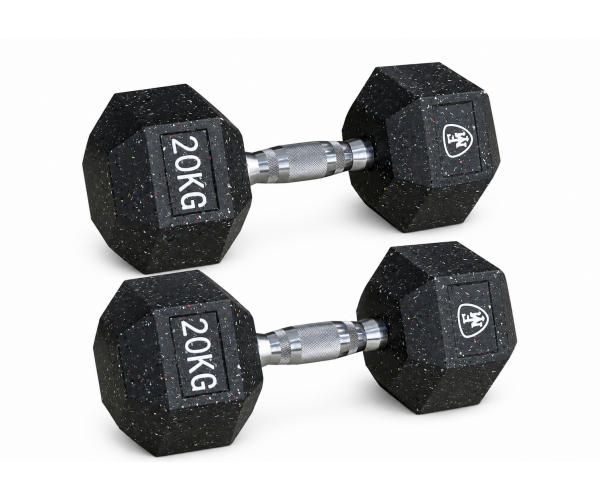 Hex Elite Dumbbell Black 20kg | Megafitness