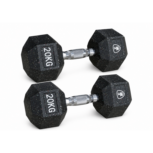 Hex Elite Dumbbell Black 20kg | Megafitness